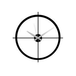Wallity Reloj de Pared Decorativo de Metal Negro